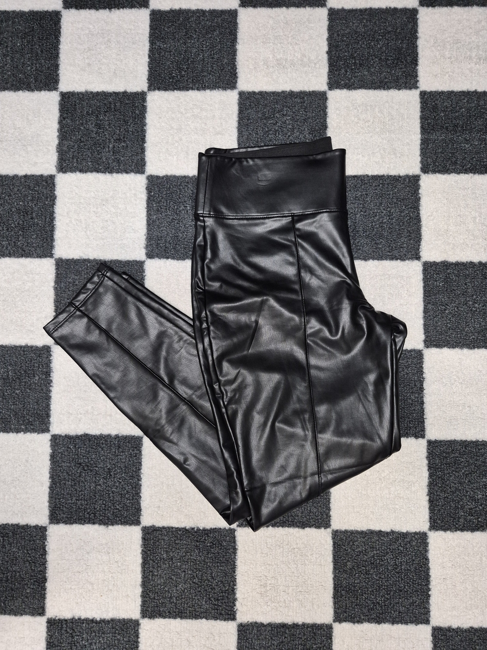 Nine West Black Faux Leather Leggings